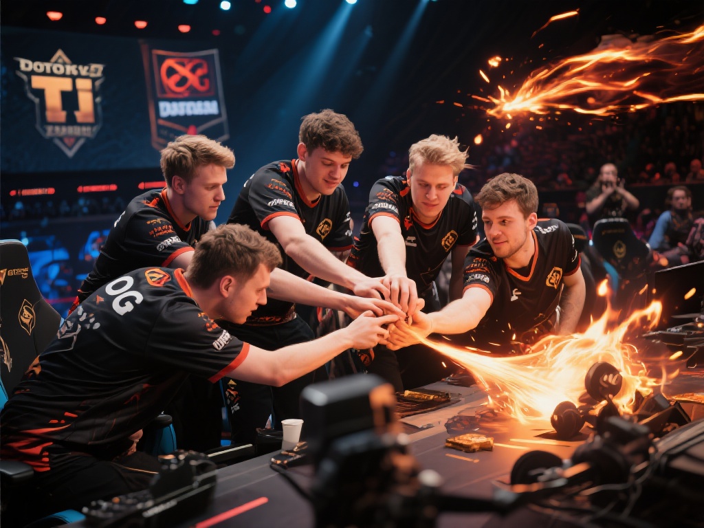 “团队配合的巅峰”
再比如在《DOTA2》TI职